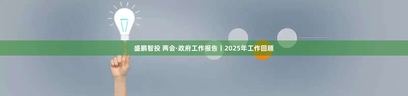 盛鹏智投 两会·政府工作报告丨2025年工作回顾